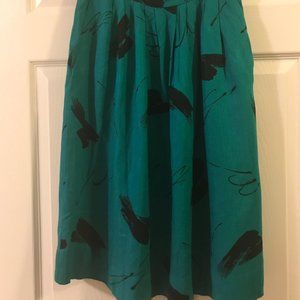 Turquoise and Black Skirt